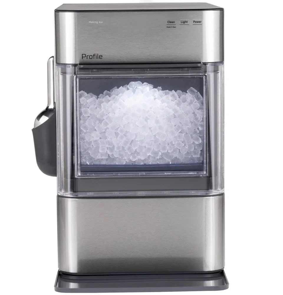 GE Profile Opal 2.0 Ultra Nugget Ice Maker with Scale Inhibiting Filter,Scoop Included,38 lbs in 24 Hours,Pellet Ice Machine with WiFi & Smart Connected,Stainless Steel