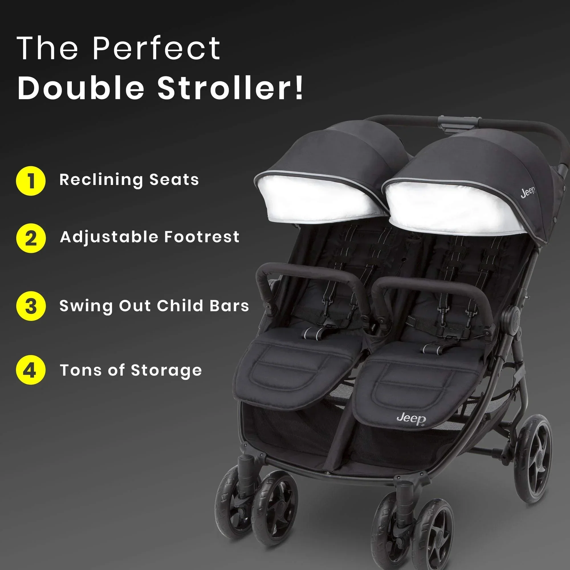 Jeep Destination Ultralight Side x Side Double Stroller