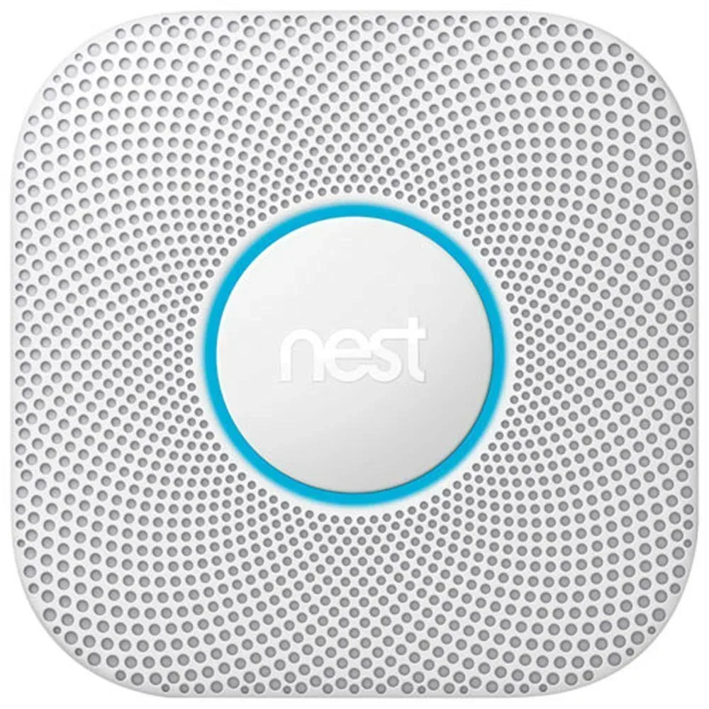 Google Nest Protect 2nd Gen Wired Smoke & CO Alarm with Voice Alerts and Phone Notifications